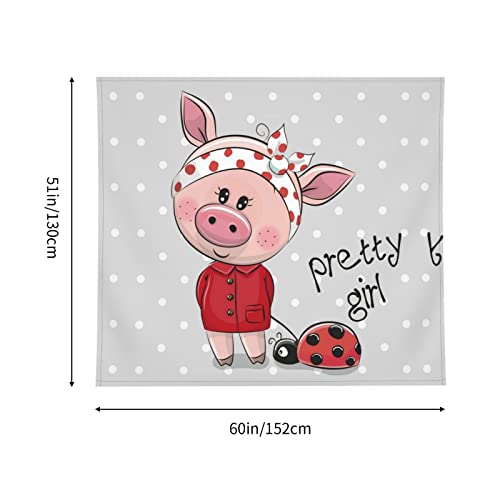 Tapisserie déco cochon rose pour masquer un mur blanc vide - 7