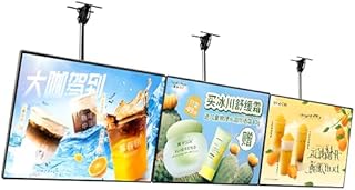 LED Light Box Menübrett, Ultra Slim Snap Rahmen mit verstellbarem Teleskopausleger, hintergrundbeleuchteter Menüboard Bildschirm für Geschäfte und Cafés