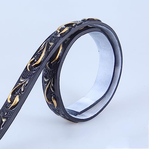 Guest Ruyunlai Carta Bordi Adesiva Per Parete Decorazione Autoadesiva Rimovibile Per Cucina Bagno Piastrelle Adesivo Per Pareti Autoadesiva 10 - oro nero 2 x 500 cm