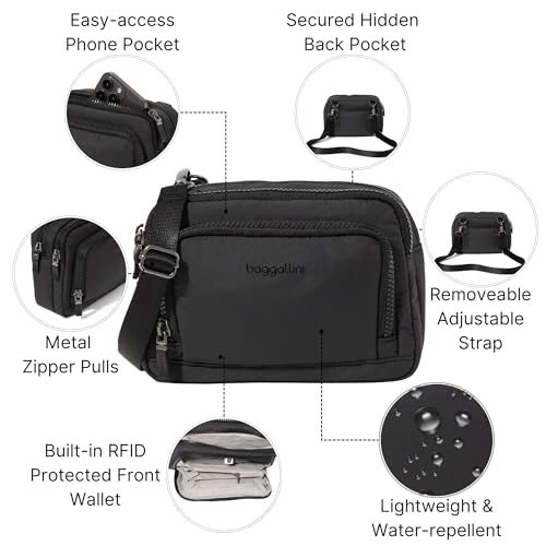 Image of Baggallini Triple Zip with Front Wallet /Trifecta RFID Wallet Crossbody