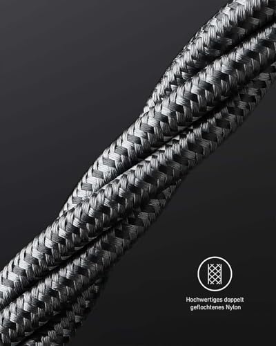 Anker 100W USB C Kabel PD 3.0 Schnellladen [2 Stück 1,8m],Schwarz – Ansicht 6