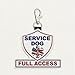 Service Dog ID Patch Tag - Clips to Service Dog Vest, Harness, Collar, Leash, or Carrier - Includes 5 Federal Law Handout Cards