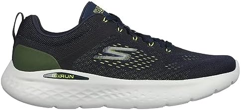 Skechers Men's Go Run Lite Sneaker, Navy/Lime, 11.5 Wide | Image 3
