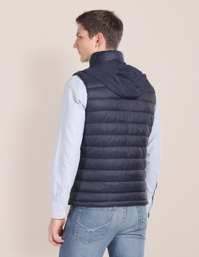 Image of U.s.polo association men's concealed hood sleeveless jacket