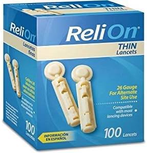 ReliOn Thin Lancets, 100 count (2 Pack)