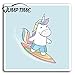 Adesivo per Auto Surf Unicorn Funny Surf Adesivi in ​​Vinile Adesivo Regalo per Laptop Accessori per Auto Decalcomanie per vetri Car Wrap DIY