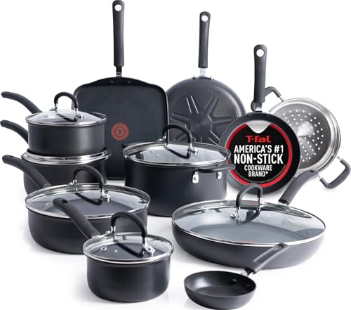 T-Fal Ultimate Hard Anodized Nonstick Pots and Pans Set...