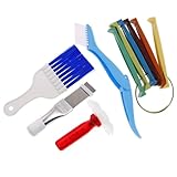 BUGUUYO Lamellenkamm-reinigungsset Für Klimaanlagen Lamellenglättungskämme Spulenreinigungsbürsten Für Reparatur Von Kühlschränken Und Verdampfern Von Klimaanlagen