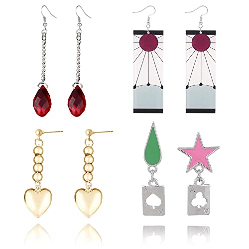 Boucles d'oreilles Hunter x Hunter en acrylique léger pour éviter les douleurs aux lobes