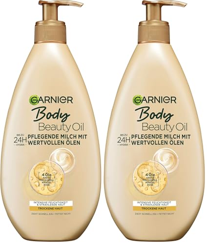 Garnier Skin Active oil beauty nährende - Aceite leche, Pack de 1 x 400 ml (Paquete de 2)