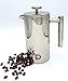 Drop-it French Press - Cafetera de émbolo (1 litro/1000 ml, acero inoxidable, doble pared, filtro de acero inoxidable)