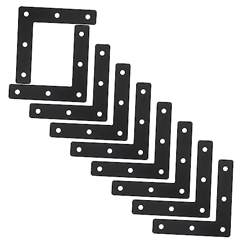MUSISALY 20 Pcs L-Type Repair Board Flat Brackets Right Angle Corner Brackets Furniture Flat Brace Bracket Table Corner Bracket Flat Corner Braces Furniture Fixing Plate Cold Rolled Steel