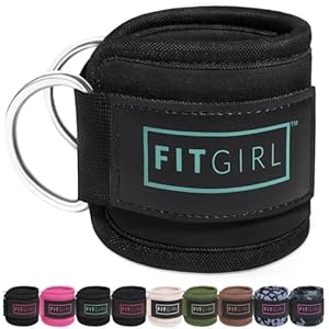 FITGIRL – Ankle Strap for Cable Exercise Machines, Work Out Cuff Attachment for Home & Gym, Glute Workouts – Kickbacks, Leg Extensions, Hip Abductors, for Exercise Machine Attachments