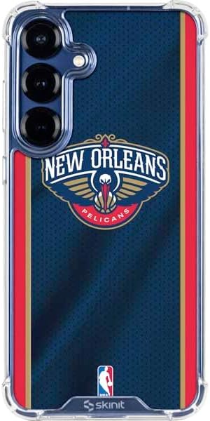 Skinit Clear Phone Case Compatible with Galaxy S25 - Officially Licensed NBA New York Knicks Large Logo Design