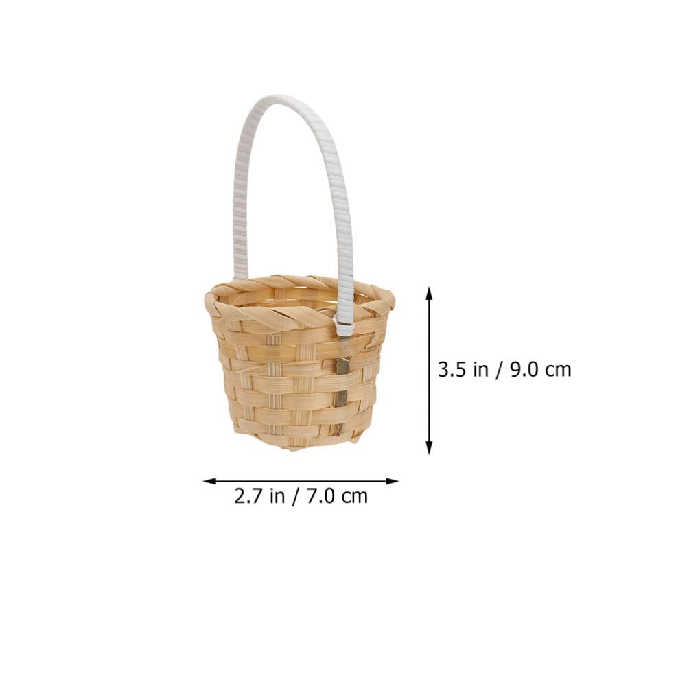 Happyyami Small Woven Basket 9X7X3.7 Inch Braided Storage Basket for Home Organization and Decorative Use - Image 3