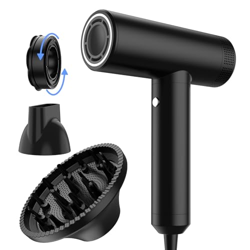 Erofexo Professional High Speed Ionic Hair Dryer | Ultra-Fast Drying | Low Noise | 110000 RPM |Metal...