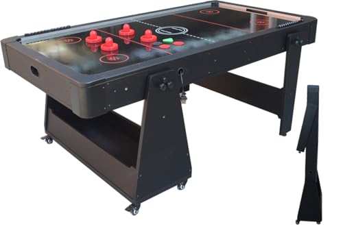 TopTable Airhockey Easy Mobile Grau-Schwarz 6.5ft - Airhockey Klappbar