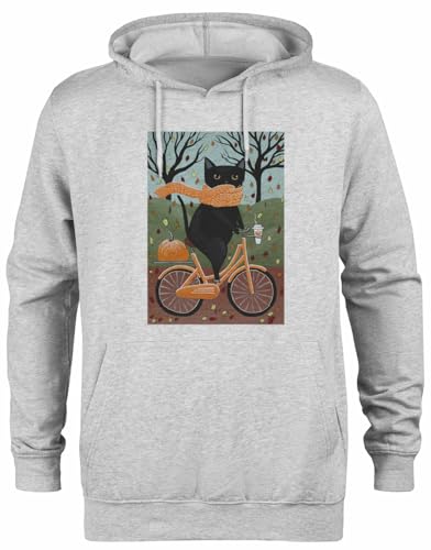 Pull à capuche gris idéal pour vos balades automnales à vélo