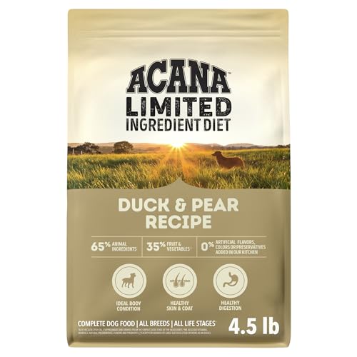 ACANA Singles Limited Ingredient Grain Free High Protein Dry Dog Food Duck & Pear Recipe 4.5lb Bag