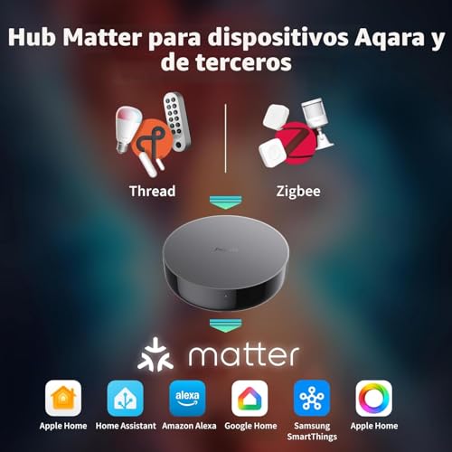 Miniatura 2 de Aqara Hub M200, Controlador Matter, Enrutador Thread Border, Compatible Con Aqara Zigbee, Bluetooth, Wi-Fi, Poe, Ir, Admite Alexa, Apple Homekit, Home Assistant, Smartthings Y Google Home.