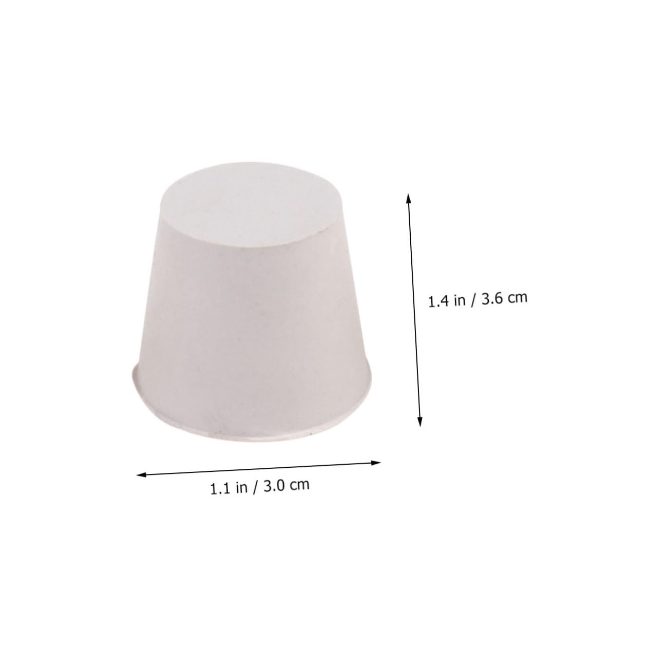 Unomor 20Pcs Solid White Rubber Stoppers Multi Purpose Tube Plugs Laboratory Sealing Caps Random Color for Secure Airtight Seals Random Color