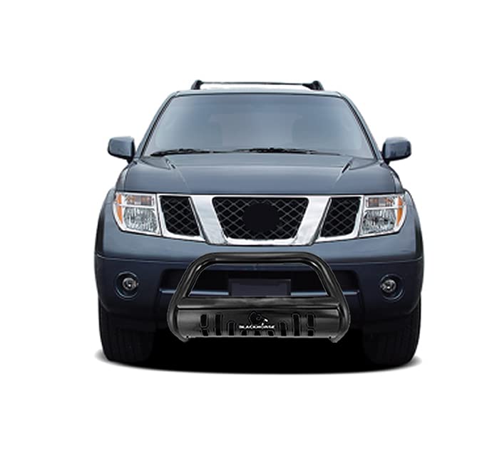 Image of Black Horse Bull Bar Skid Plate Black Compatible with 2005-2021 Nissan Frontier|2005-2007 Nissan Pathfinder|2005-2015 Nissan Xterra-CBB-NIB4201SP
