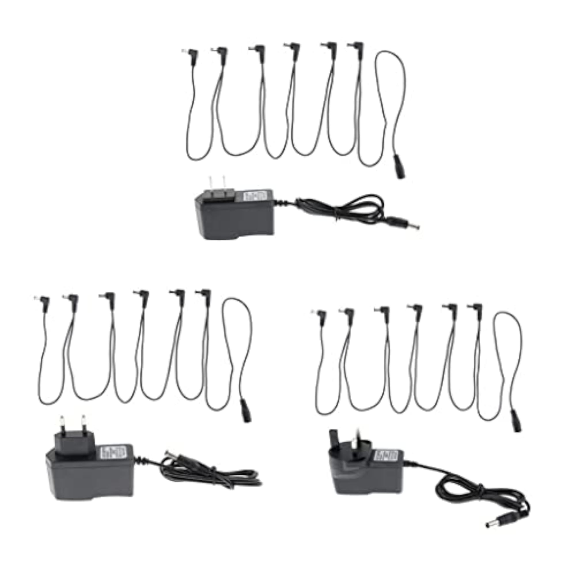 1 to 6 Way Guitar Effect Pedals Power Supply Cable + Adapter
