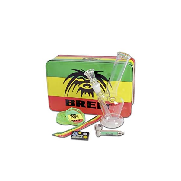 Breit Bong Pfeifen Set 18cm Grinder – Bild 3