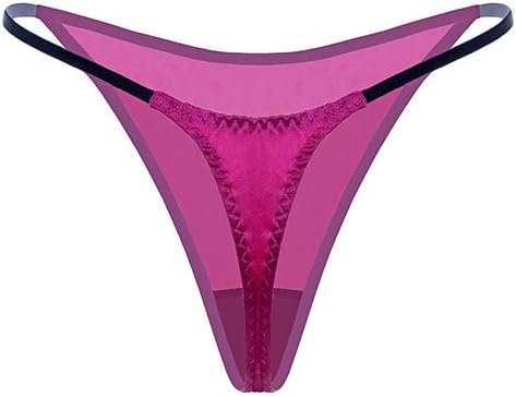 SilRiver Womens Silk Satin Panties Thong Sexy G String Thongs T Back Satin Bikini Underwear S-XL - Image 4
