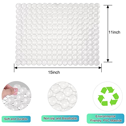 2 Pack Kitchen Sink Mat Dot Sink Mats For Stainless Steel Sink, Pvc Eco-Friendly Sink Protector For Bottom Of Kitchen Sink, Porcelain, Dishes And Glassware, Fast Draining, 15 X 11 Inches (Clear) #TOP1
