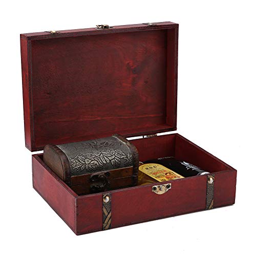 Hztyyier Antique Wood Box European Style Wood Box Vintage Wood Box, Retro Wooden Box For Decorative Boxes For Jewelry Wooden Boxes Other Collectibles #TOP5