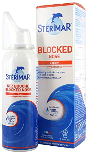 Sterimar - Nasal Spray - Congestion Relief - for Blocked Nose - with 100% Natural Sea Water - 100ml