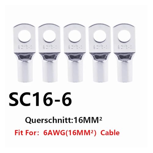 Terminales de cobre SC16-6 conectores de ojo para cable de cobre estañado 3