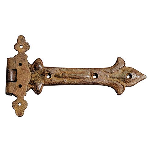 Image of Adonai Hardware Adonijah Cast Iron Tee Hinge (Rust Living Finish) - Supplied as 2 Pieces per Pack