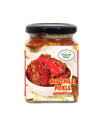 Image of Pahadi Tales Stuffed Red Chilli Pickle 250g | Bharwa Lal Mirch ka Achar in Mustard Oil | Spicy Sundried Homemade Pahadi Achaar | Traditional Recipe | Made in Nainital, Uttarakhand