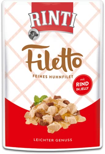 Rinti filetto Jelly Gallina & vacuno | 24 x 100 g Perros ASS Forro Cover