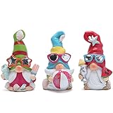 Hodao 3PCS Summer Gnomes Decor Sea Star Shell Elf Handmade Beach Swedish Gnomes Decorations for Home Scandinavian Elf Decorations Home Ornaments Summer Gnome Figurines