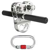 Fologtoo Zipline Pulley, 304 Stainless Steel Heavy Duty Zipline Trolley, 1100 lbs Working Load Limit - Reinforced Safety Handle for Backyard Zipline, Hauling, Suitable for 1/4 to 1/2 Inch Steel Cable