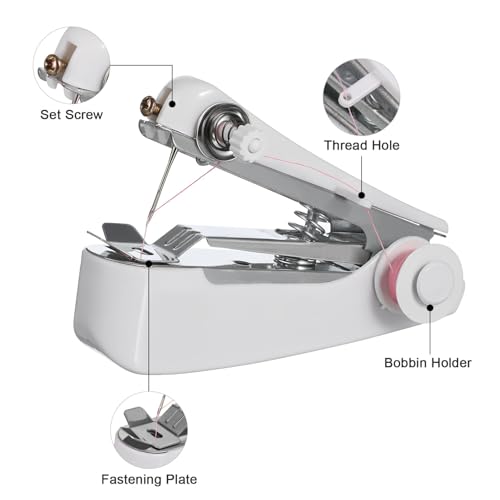 HOODANCOS Handnaaimachine 1 PC Mini Handmatige Naaimachine Handnaaimachine Draagbare Naainietmachine Gemakkelijk Voor Op Reis Thuiskantoor Autogebruik Snelle Reparatietool - Image 6