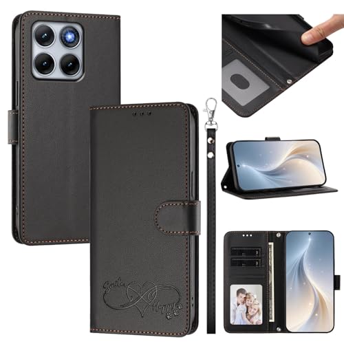 �X�}�z�P�[�X �Ή��@�� for Motorola Edge 70 Fusion/Edge 70 Fusion Plus �X�}�z�P�[�X�y�J�[�h�E�������[�X���b�g�t�� �E�H���b�g�f�U�C�� �t���b�v�X�^���h �����h�~�@�\�zBlack