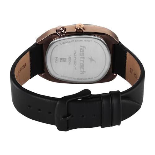 Image of Fastrack Cosmic Tribe Quartz Analog Black Shaped Dial Men's Watch - 3327KL01