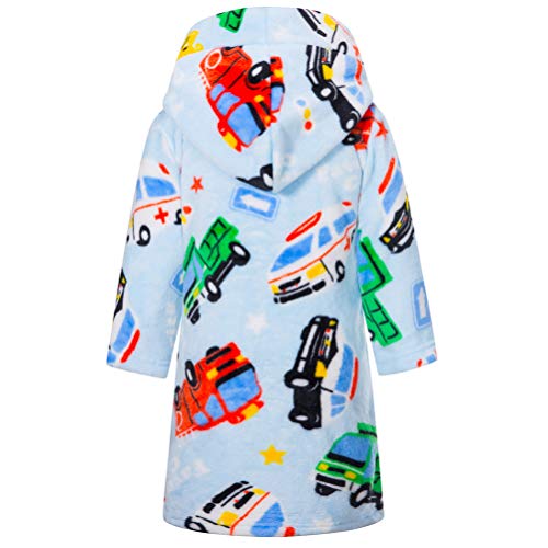Boys Girls Bathrobes,Toddler Kids Hooded Robes Children's Flannel Bathrobes (Car, 6 Years) #TOP1