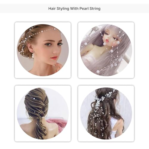 Image of 1 Pcs Handmade Pearl Hair Vine for Bride | Elegant Hair Accessories for Wedding, Party & Festivals | for Girls with Long Wavy Hair