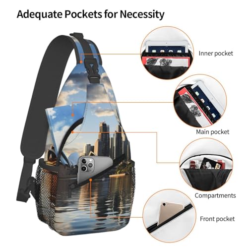 Bolso bandolera cruzado multipropósito para hombre y mujer miniatura 3