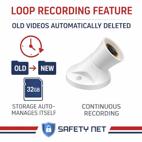 Image of SAFETYNET Wi-Fi Holder Camera | 1080p Hd Clarity | Watch Live View Option Recording | Supported 32GB SD Card | Secret Nanny Cam | Indoor Security Camera (iWFCam APP)