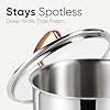 CAROTE 8 Qt Tri-Ply Stainless Steel Stockpot, Non-Toxic Stock Pot with Lid, Soup Pot for Pasta, Even Heating, Oven Safe, Induction, Ceramic and Gas Cooktops Compatible, Sliver #3
