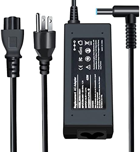 Compatible with HP Laptop Charger 65W 45W – Easy Style Smart Blue Tip 4.5 x 3.0 mm, Replacement for HP Computer/Pavilion/Envy/ProBook/EliteBook/Stream x360, 10ft Power Cord
