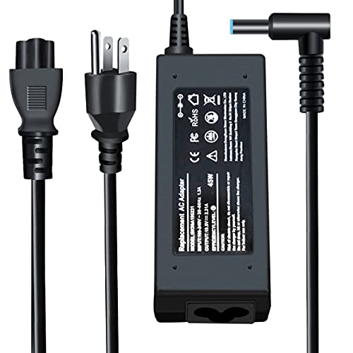 Compatible with HP Laptop Charger 65W 45W – Easy Style Smart Blue Tip 4.5 x 3.0 mm, Replacement for HP Computer/Pavilion/Envy/ProBook/EliteBook/Stream x360, 10ft Power Cord