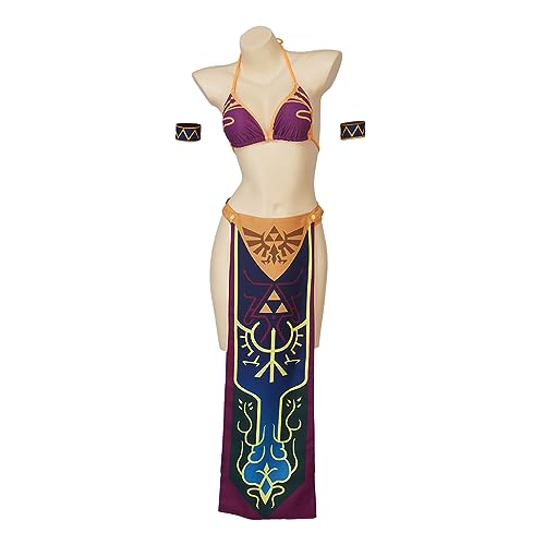 La Mejor Lista de Lenceria para Niñas disponible en línea. 42 MelangCos - Disfraz de princesa para cosplay, lencería sexy para mujeres y niñas, Púrpura, L