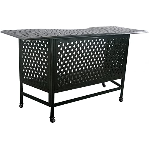 Darlee Santa Barbara 5 Piece Cast Aluminum Patio Party Bar Set With Swivel Bar Stools #TOP1